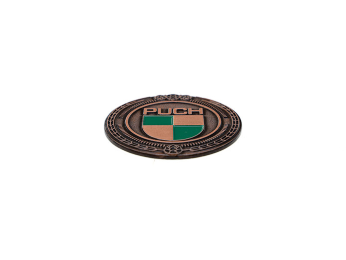 Badge / emblem Puch logo Bronze with enamel 47mm RealMetal